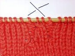 縄編み針を使わないで縄編みをする方法